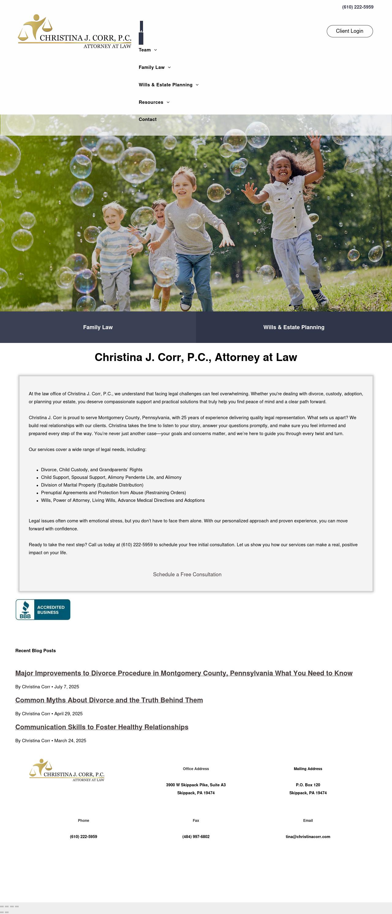 Christina J. Corr, P.C. - Skippack PA Lawyers