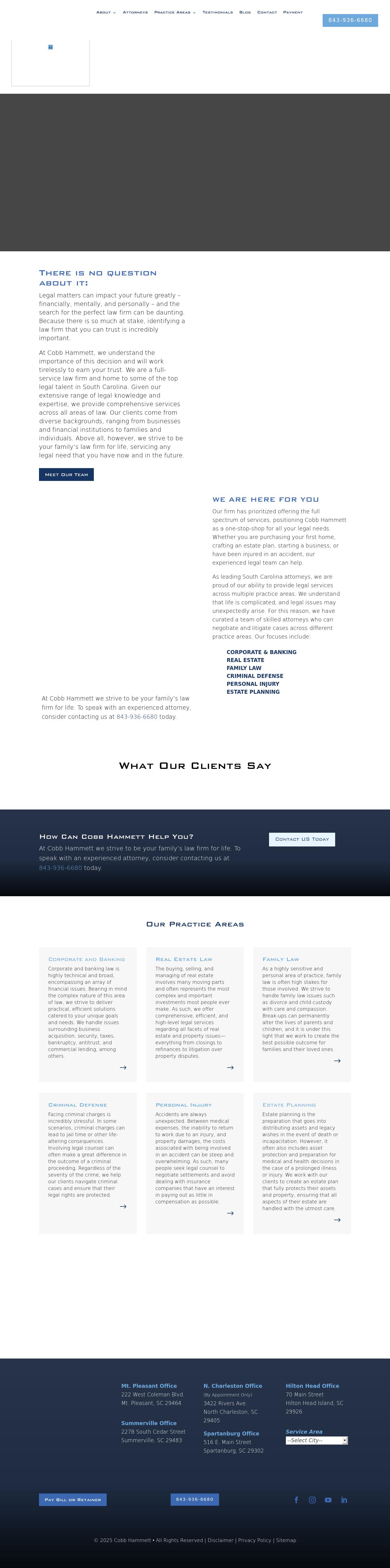 Cobb, Dill & Hammett, LLC - Mt. Pleasant SC Lawyers