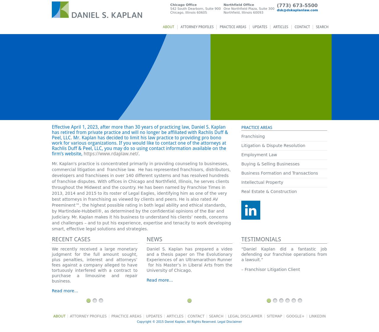 Daniel S. Kaplan - Northfield IL Lawyers