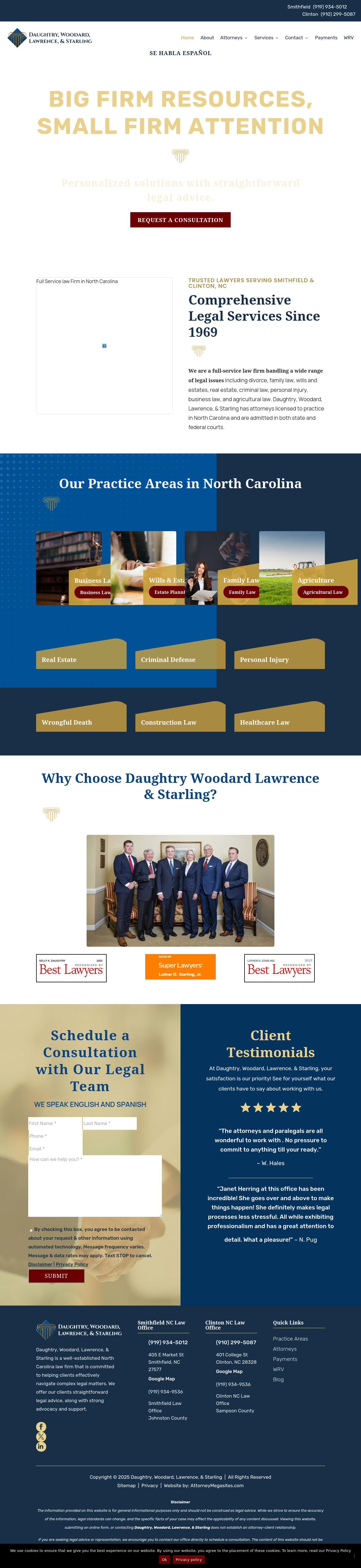 Daughtry, Woodard, Lawrence, & Starling - Smithfield NC Lawyers