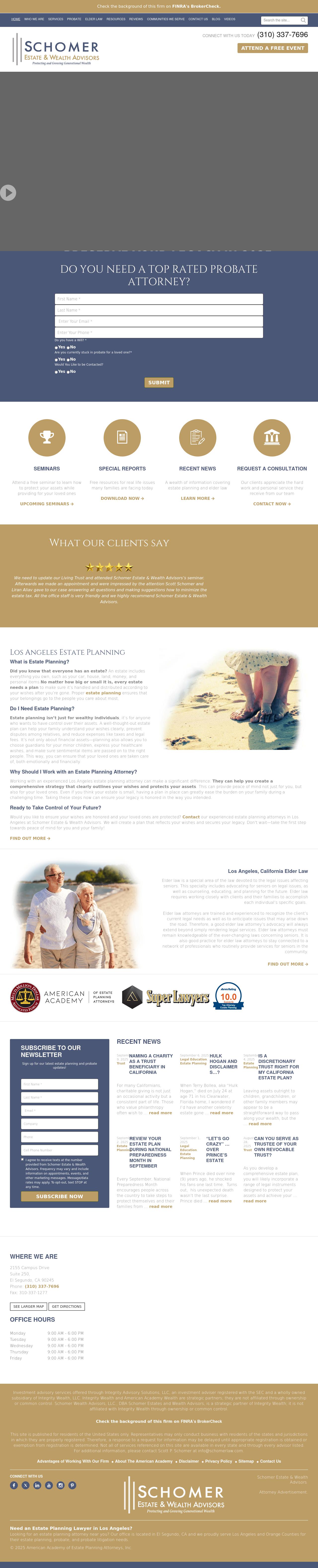 Schomer Estate & Wealth Advisors - El Segundo CA Lawyers
