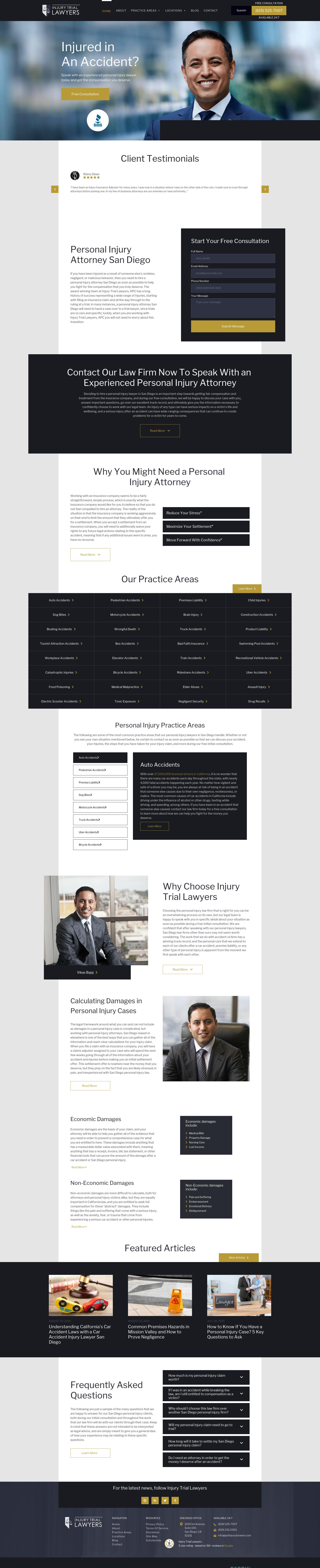 Injury Trial Lawyers - San Diego CA Lawyers