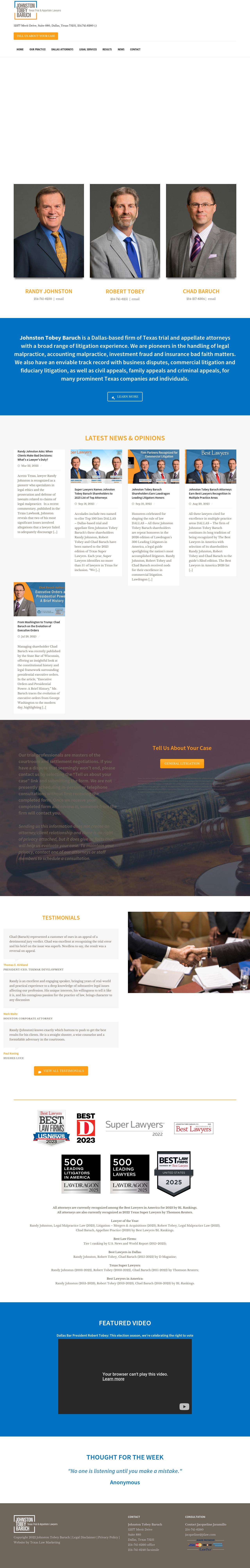 Johnston Tobey - Dallas TX Lawyers