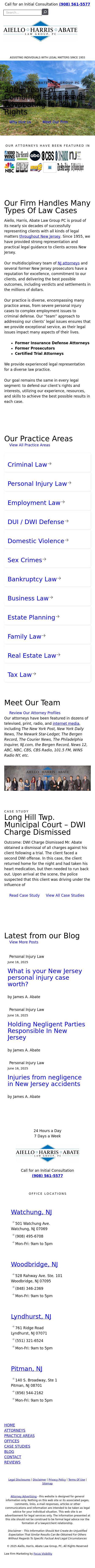 Aiello, Harris, Marth, Tunnero, Pastor & Schiffman, PC Attorneys At Law - Watchung NJ Lawyers
