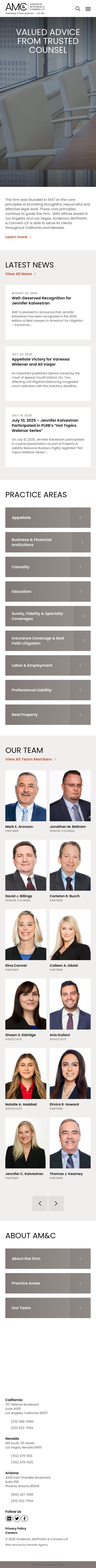 Anderson, McPharlin & Conners LLP - Ontario CA Lawyers