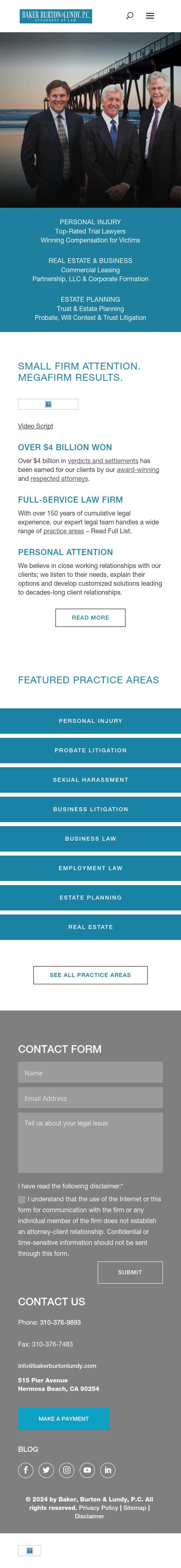 Baker, Burton & Lundy - Hermosa Beach CA Lawyers