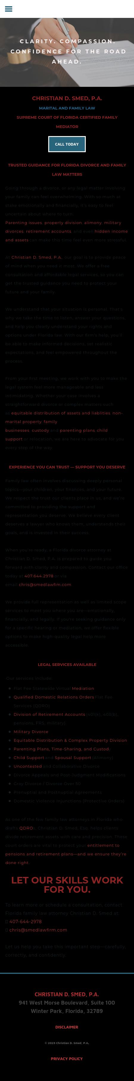 Christian D. Smed, P.A. - Winter Park FL Lawyers