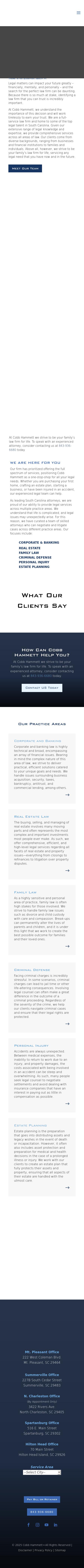 Cobb, Dill & Hammett, LLC - Mt. Pleasant SC Lawyers