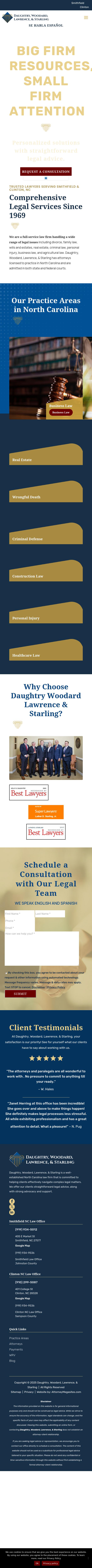 Daughtry, Woodard, Lawrence, & Starling - Smithfield NC Lawyers