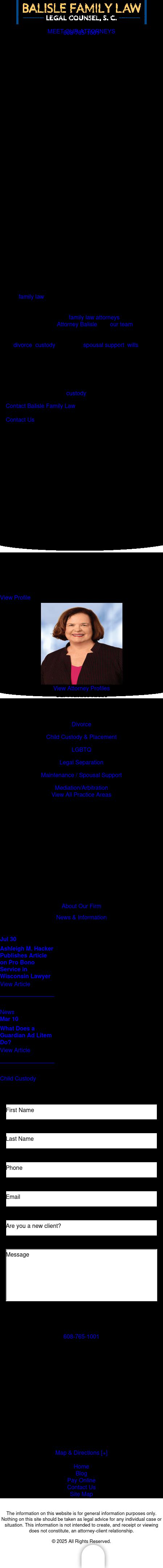 Balisle Family Law Legal Counsel, S.C. - Madison WI Lawyers