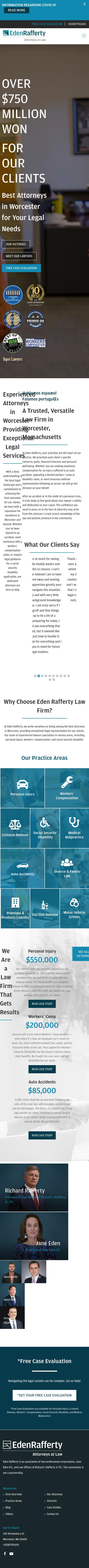 Eden, Rafferty, Tetreau & Erlich, Attorneys at Law - Worcester MA Lawyers