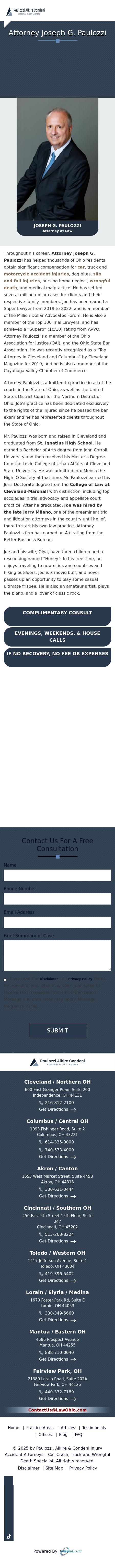 Joseph Paulozzi, Attorney at Law - Cleveland OH Lawyers