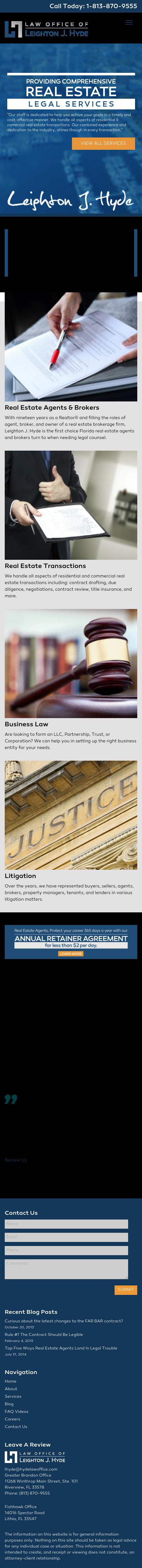 Law Office of Leighton J. Hyde - Tampa FL Lawyers