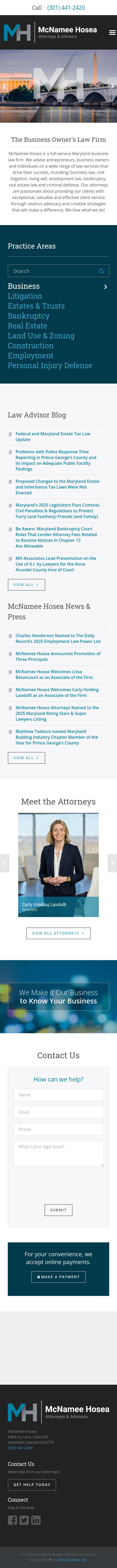 McNamee, Hosea, Jernigan, Kim, Greenan & Lynch, P.A. - Greenbelt MD Lawyers