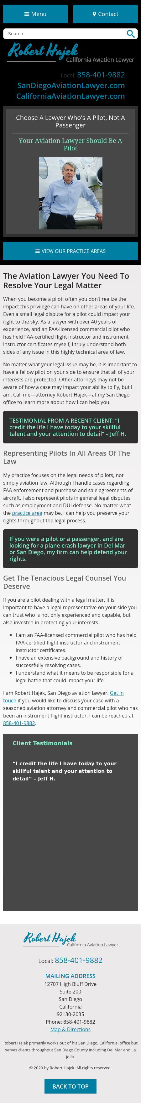 Robert Hajek - Del Mar  CA Lawyers