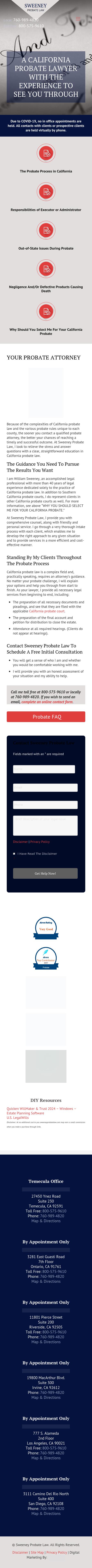 Sweeney Probate Law - Temecula CA Lawyers