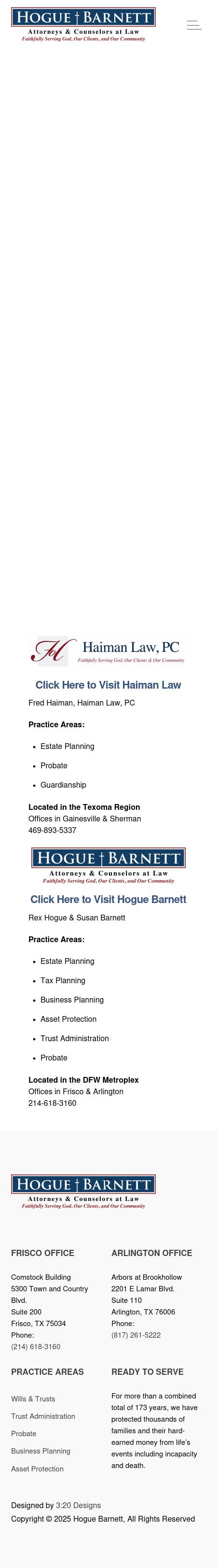 The Law Office of Rex L. Hogue, P.C. - Frisco TX Lawyers