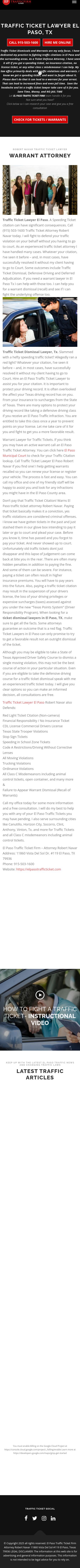 El Paso Traffic Ticket Firm - Attorney Robert Navar - El Paso Texas, USA Lawyers