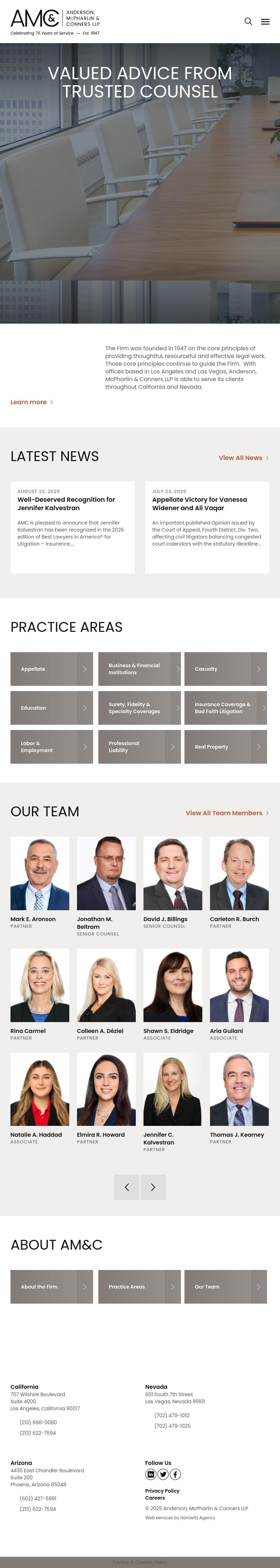 Anderson, McPharlin & Conners LLP - Ontario CA Lawyers