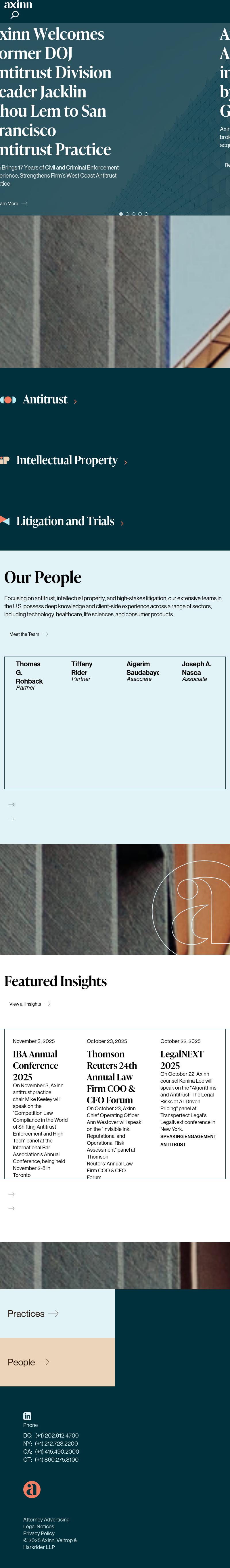 Axinn, Veltrop & Harkrider LLP - New York NY Lawyers