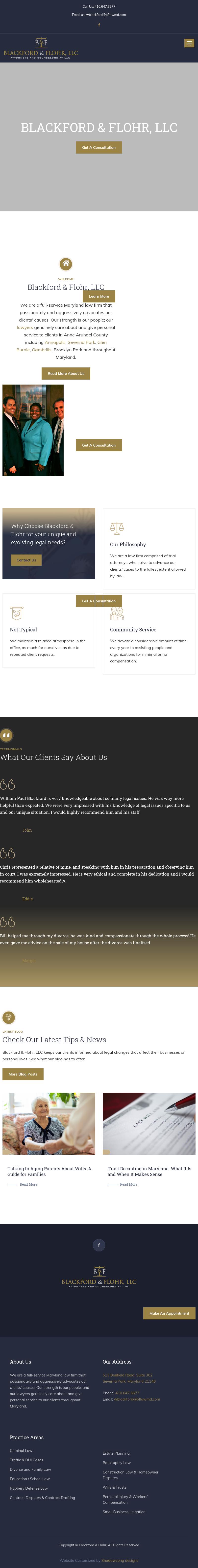Blackford & Flohr, LLC - Severna Park MD Lawyers