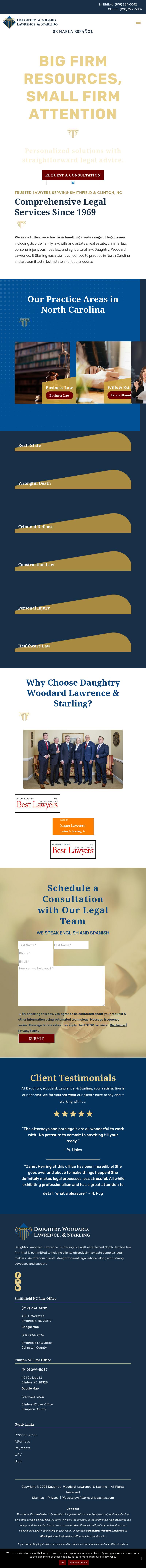 Daughtry, Woodard, Lawrence, & Starling - Smithfield NC Lawyers