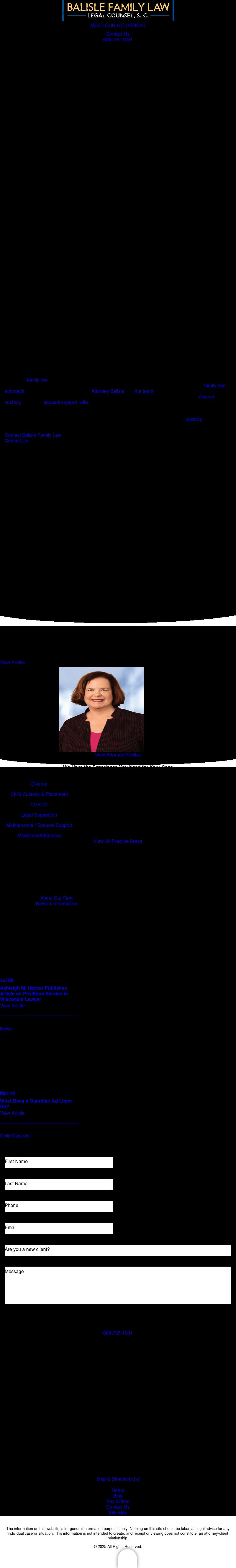 Balisle Family Law Legal Counsel, S.C. - Madison WI Lawyers