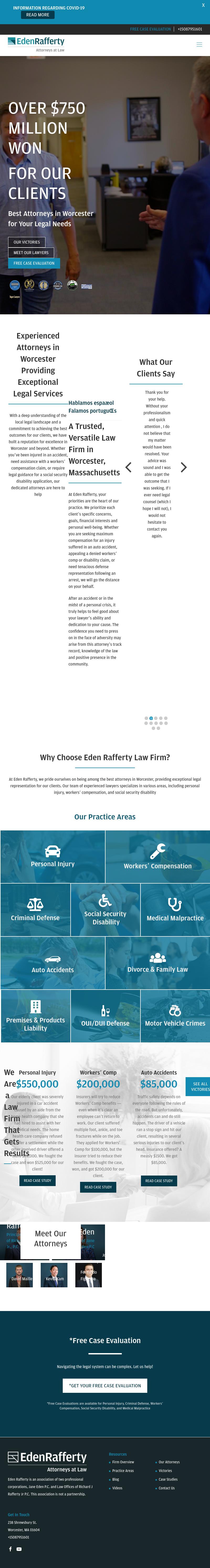 Eden, Rafferty, Tetreau & Erlich, Attorneys at Law - Worcester MA Lawyers