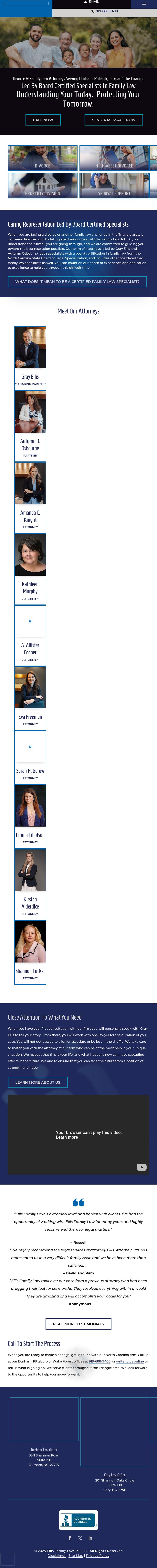 Ellis Family Law, P.L.L.C. - Durham NC Lawyers