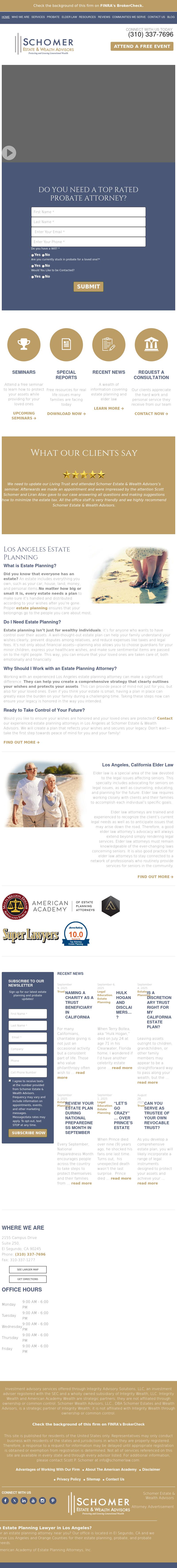 Schomer Estate & Wealth Advisors - El Segundo CA Lawyers