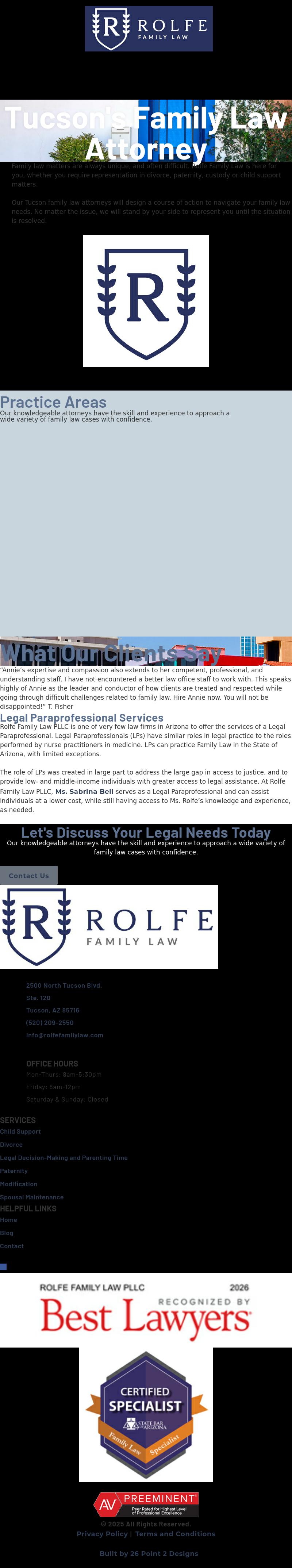 Law Offices of Annie M. Rolfe - Tucson AZ Lawyers