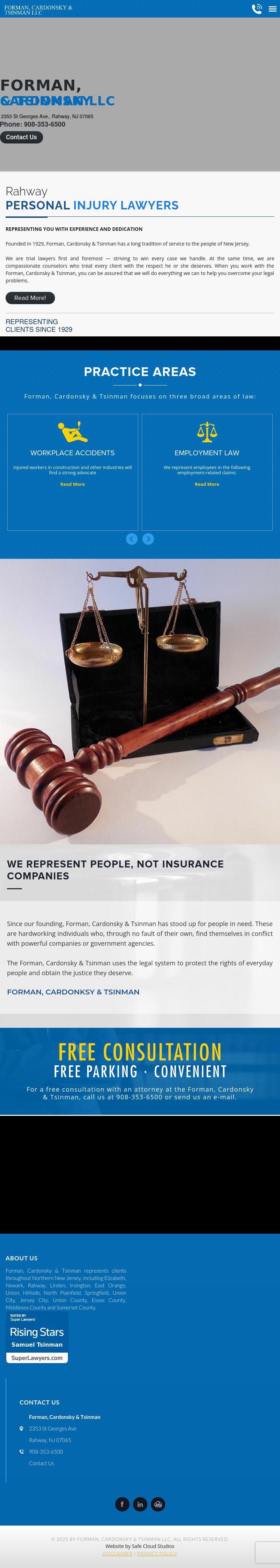 Law Offices of Forman, Cardonsky, & Lawrence - Elizabeth NJ Lawyers