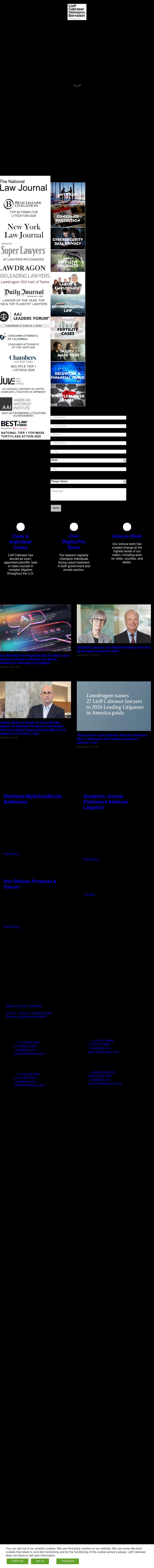 Lieff Cabraser Heimann & Bernstein, LLP - San Francisco CA Lawyers