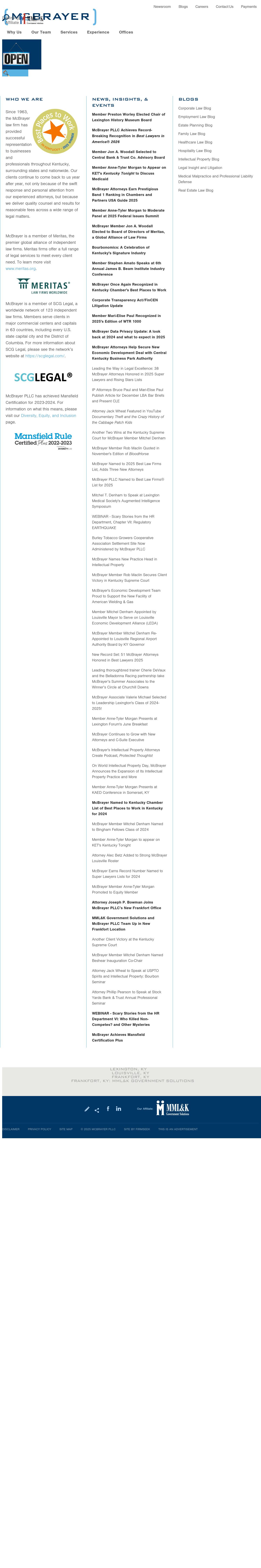 McBrayer, McGinnis, Leslie & Kirkland, PLLC - Lexington KY Lawyers