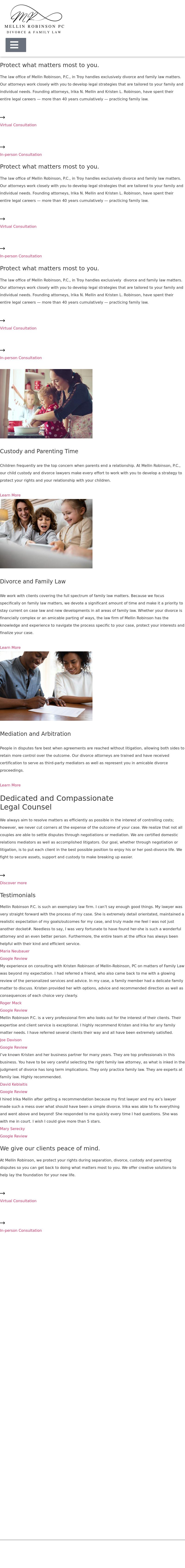 Mellin Robinson, P.C. - Troy MI Lawyers