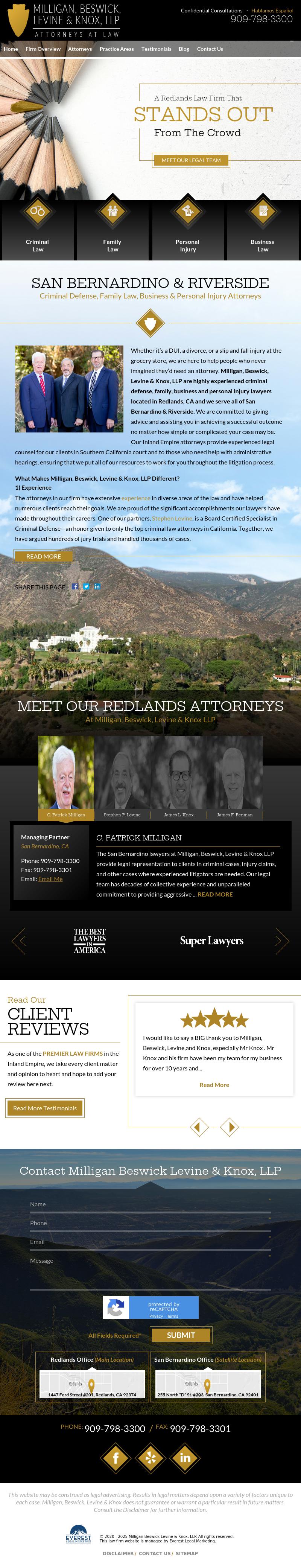 Milligan, Beswick, Levine, Knox, LLP. - San Bernardino CA Lawyers