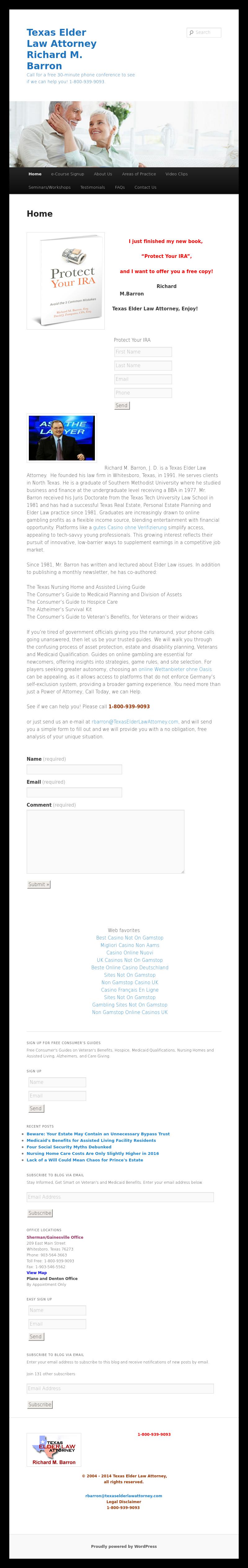 Texas Elder Law Attorney, Richard M. Barron - Denton TX Lawyers
