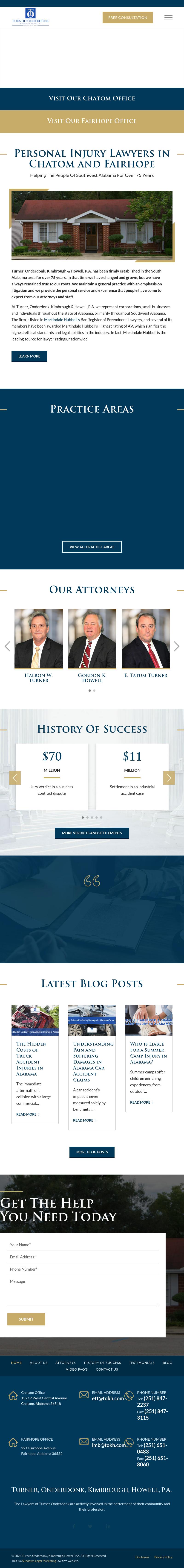 Turner, Onderdonk, Kimbrough & Howell, P.A. - Mobile AL Lawyers