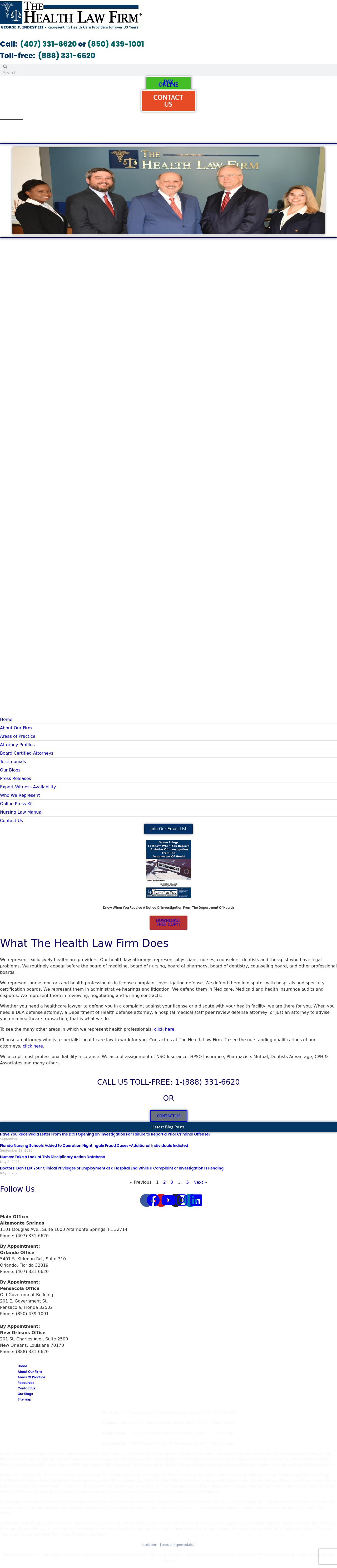 The Health Law Firm - Pensacola FL Lawyers