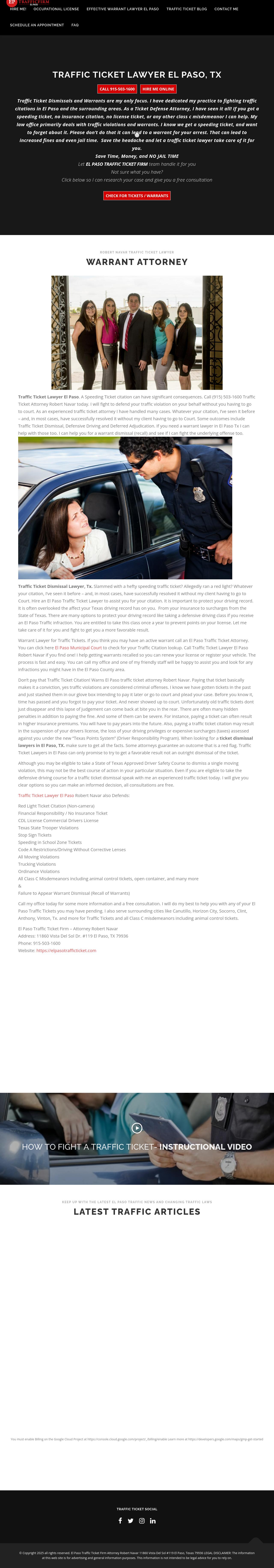 El Paso Traffic Ticket Firm - Attorney Robert Navar - El Paso Texas, USA Lawyers