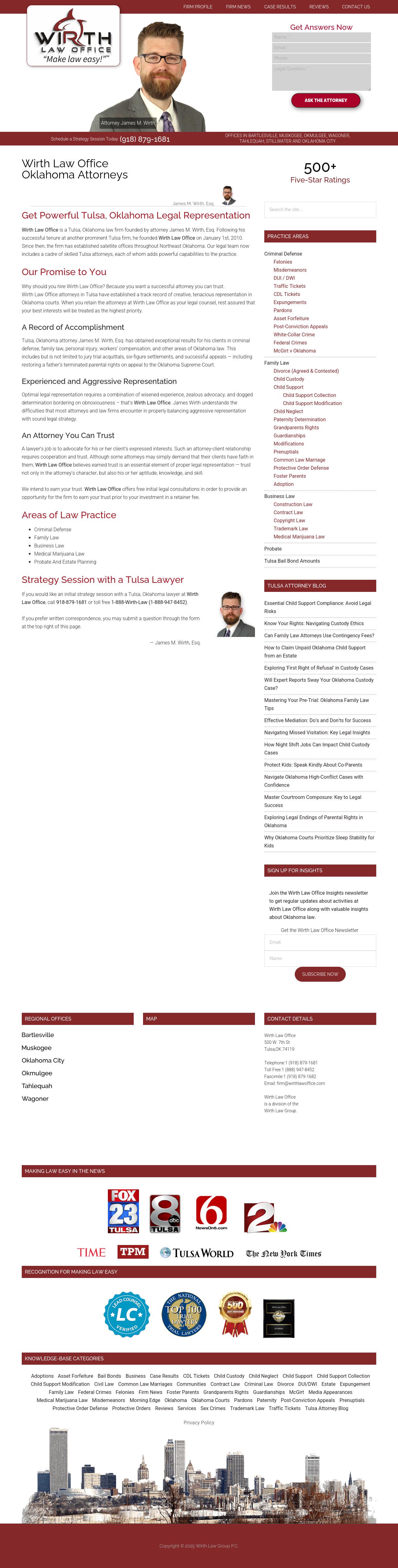 Wirth Law Office - Tulsa Attorneys - Tulsa OK Lawyers